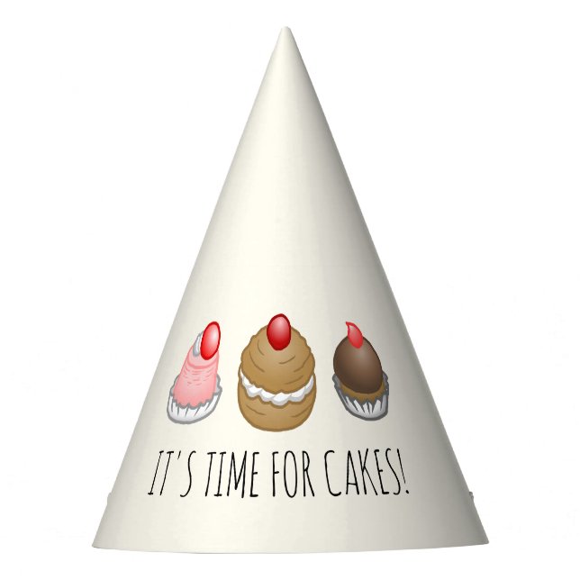 Chapéu De Festa Pequenos bolos Aniversário (Frente)
