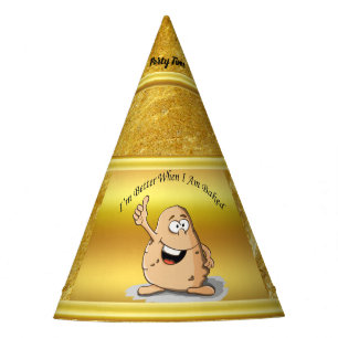 Chapéu De Festa personagem de desenho animado de batata com olhos