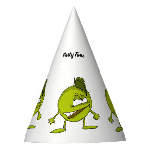 Chapéu De Festa personagem de desenho animado verde de maçã com