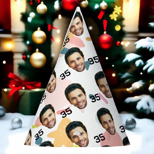 Chapéu De Festa Personalizado Face 30 40º 50º aniversário do 60º a (Criador carregado)