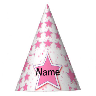 Chapéu De Festa Personalizar Com Um Nome De STAR Rosa