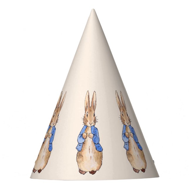 Chapéu De Festa Peter, o Coelho, com fundo bege (Frente)