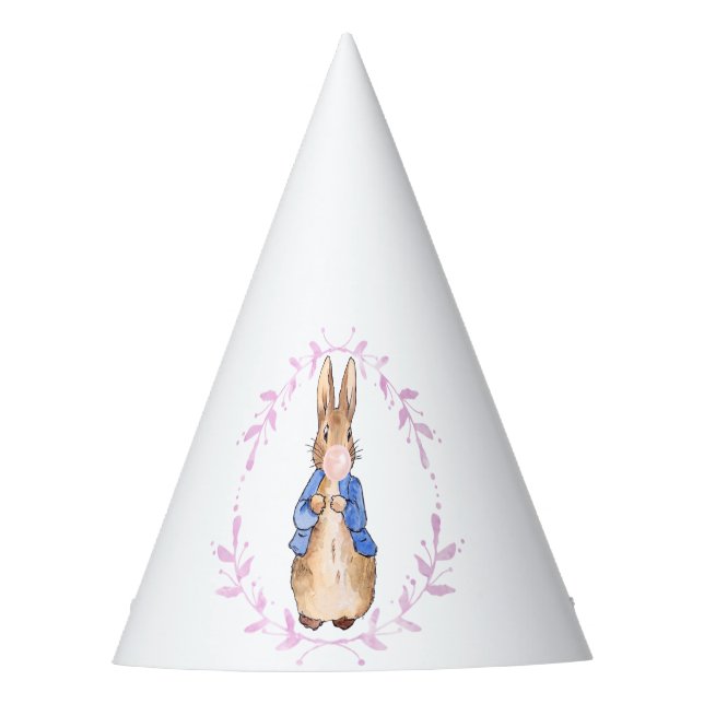 Chapéu De Festa Peter o Rabbit soprando a pastilha rosa (Frente)