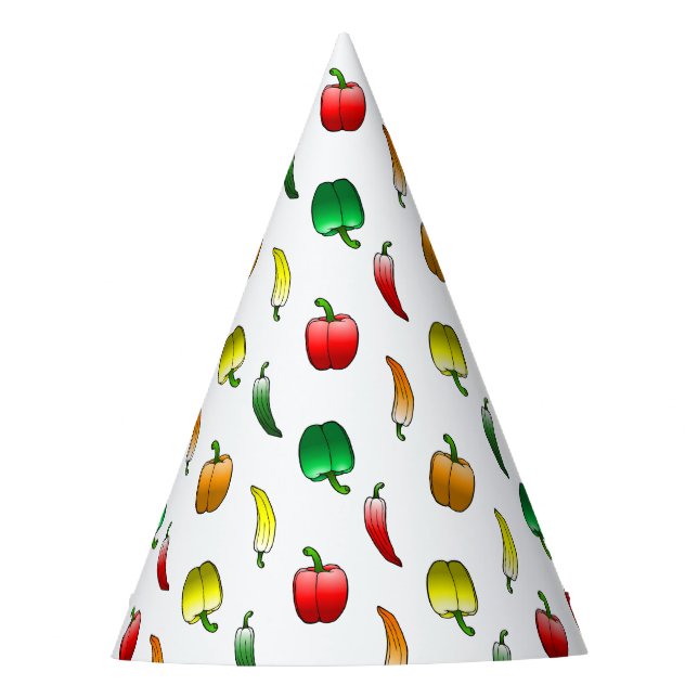 Chapéu De Festa Pimentões e Pimentas Doces Longas (Frente)