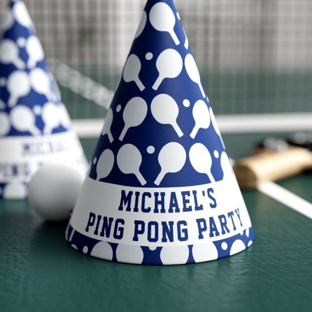 Chapéu De Festa Ping Pong Paddle Patterle Party Hat (Ping pong party? Here is the paper hat for you. Just add your name)
