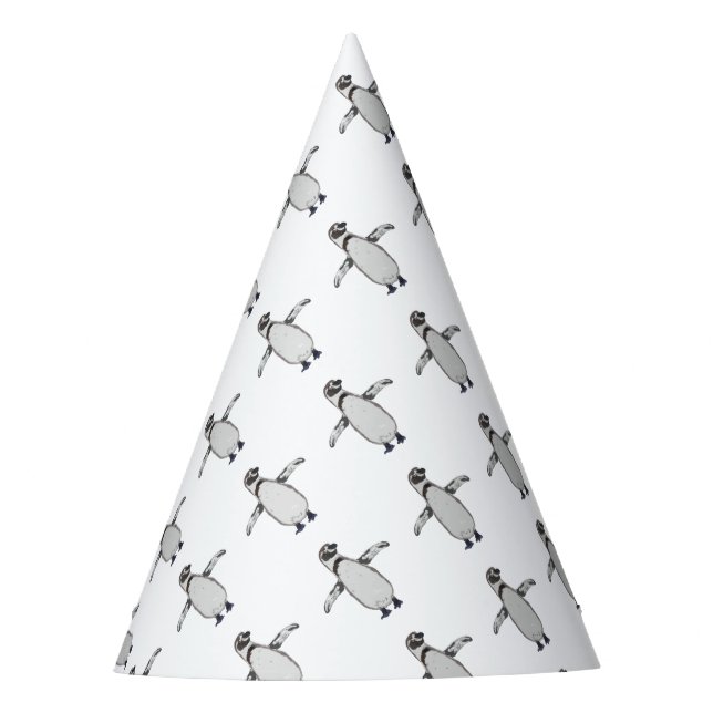 Chapéu De Festa Pinguim de desenho animado (Frente)