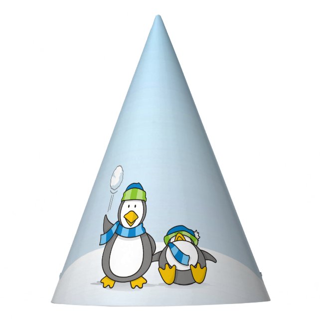 Chapéu De Festa Pinguins de neve (Frente)