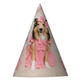 Chapéu De Festa Pink Dress Sheltie
