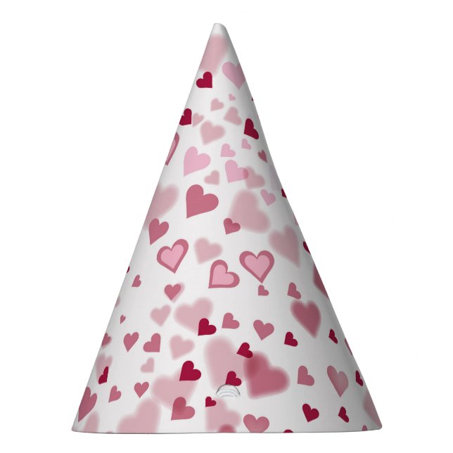 Chapéu De Festa  Pink Lovely Hearts Pattern  (Direita)