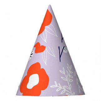 Chapéu De Festa Pink Pastel Botânico: Padrão Floral