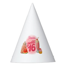 Chapéu De Festa Pink Sweet Sixteen Birthday Party Hats