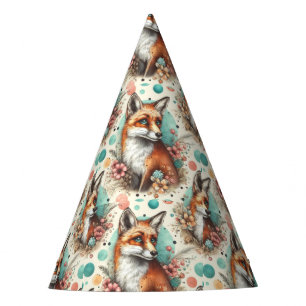 Chapéu De Festa Pintura em Forma de Cinto Vintage Watercolo Fox