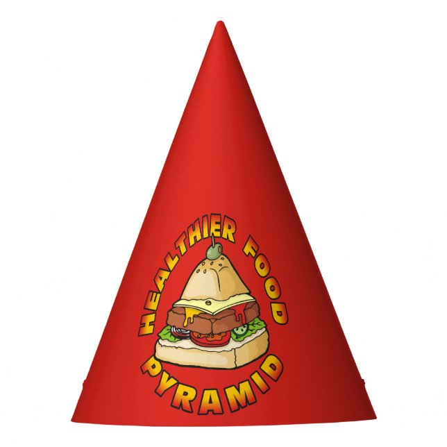 Chapéu De Festa Pirâmide de Comidas mais saudável (Frente)