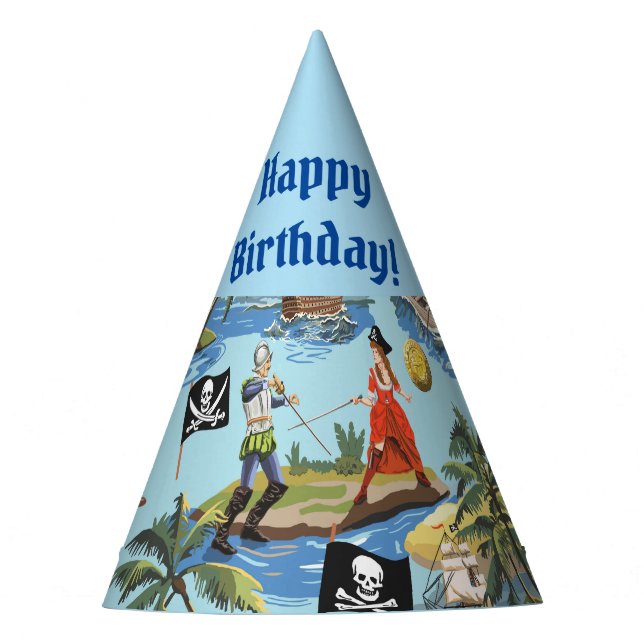 Chapéu De Festa Pirates Happy Birthday (Frente)