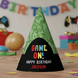 Chapéu De Festa Pixels Jogo de Arcade Nível Acima Festa de Anivers