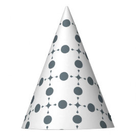 Chapéu De Festa Pontos Polka Cinza, Padrão de Bolinhas, Pontos, Po