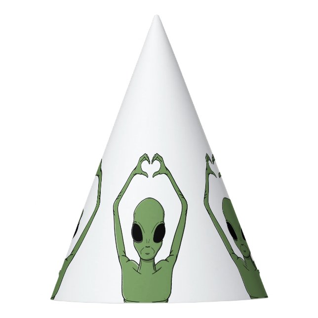 Chapéu De Festa Pose do Coração Alien (Frente)