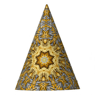 Chapéu De Festa Precioso de metal Dourado Silver Vintoscópio Cale