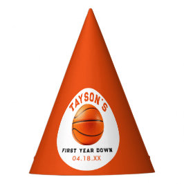 Chapéu De Festa Primeiro aniversario de Basquete no Primeiro Ano p