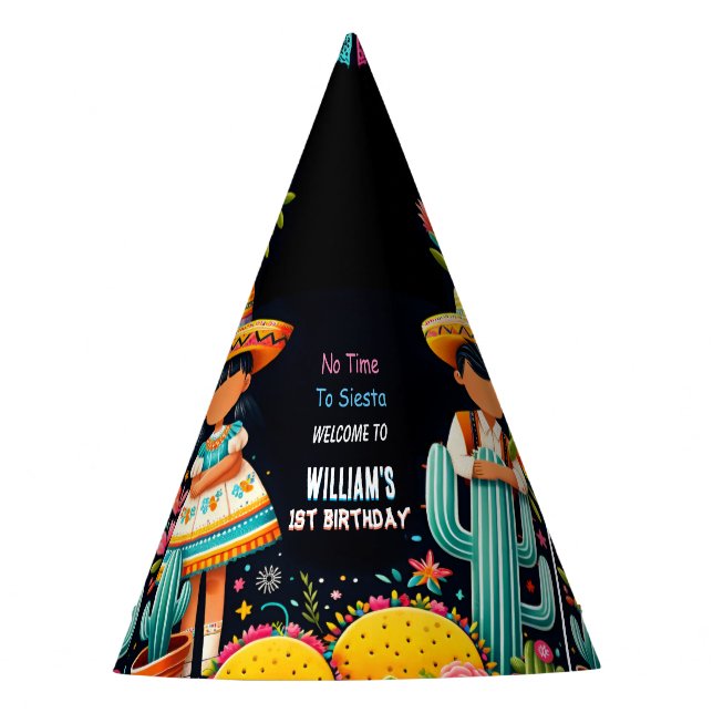 Chapéu De Festa primeiro aniversario de fiesta (Frente)