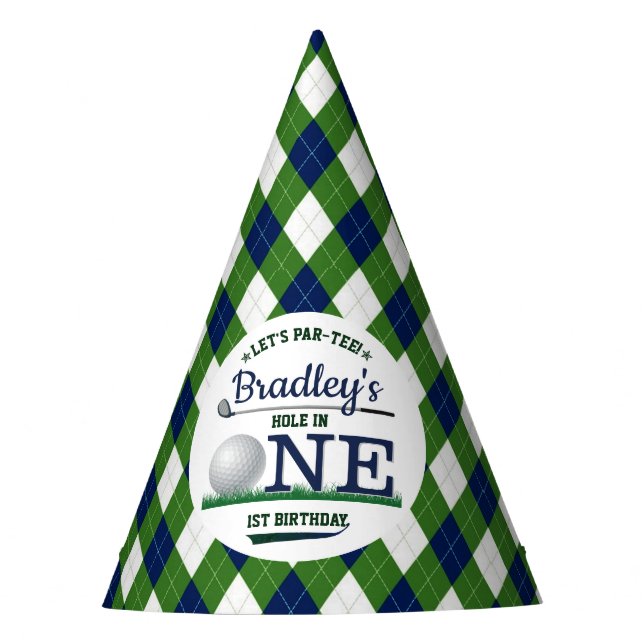 Chapéu De Festa Primeiro aniversario de Golf PAR-TEE (Frente)