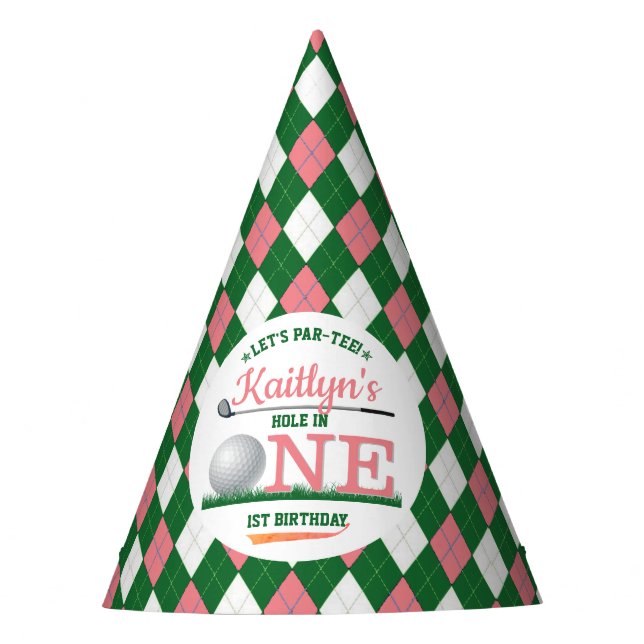 Chapéu De Festa Primeiro aniversario de Golf PAR-TEE (Frente)