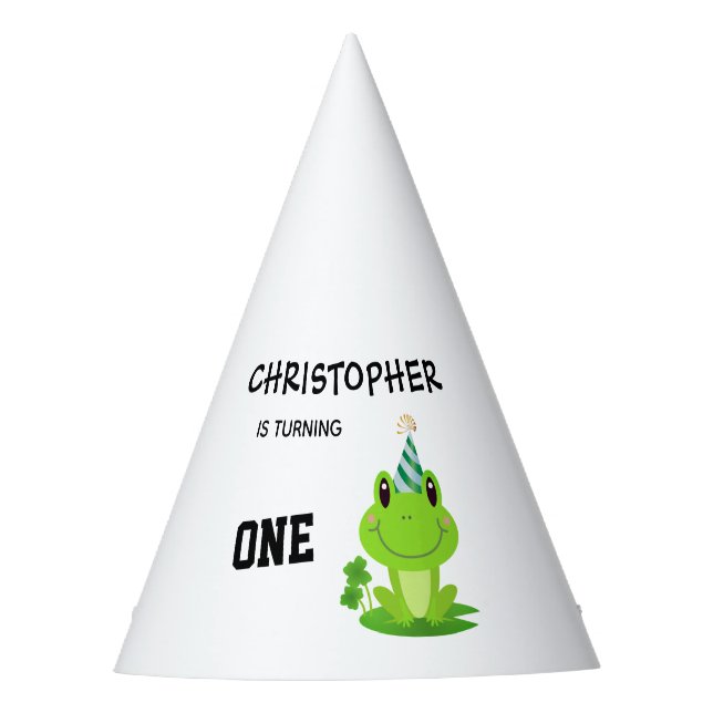 Chapéu De Festa Primeiro Aniversário do Partido sapo Pântano Pânta (Frente)