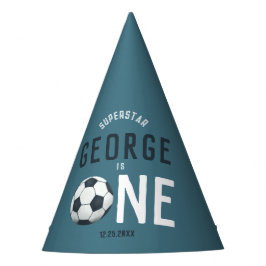 Chapéu De Festa Primeiro aniversario Moderno para Crianças Azuis