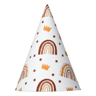 Chapéu De Festa primeiro aniversario OneMarice Terracotta Rainbow