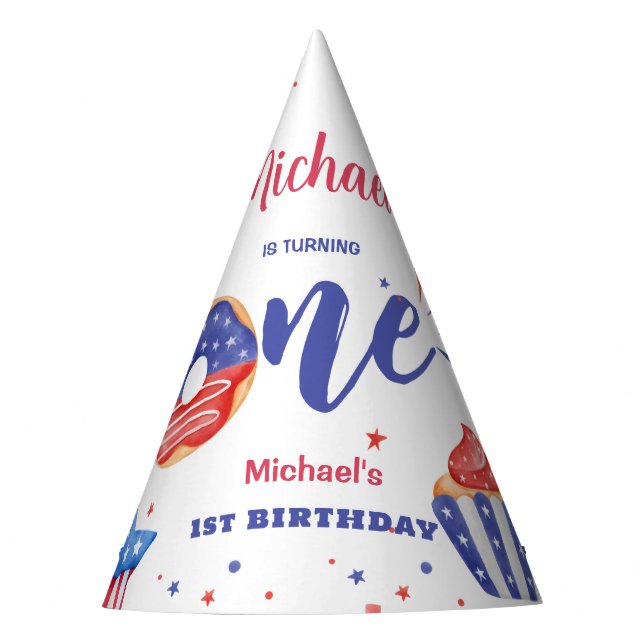 Chapéu De Festa Primeiro aniversario Patriótico 4 de julho (Frente)