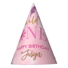 Chapéu De Festa primeiro aniversario rosa silvestre