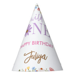 Chapéu De Festa primeiro aniversario roxo de flor selvagem