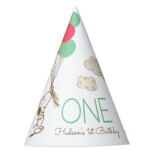 Chapéu De Festa Primeiro aniversario Snoopy e Balões