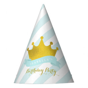 Chapéu De Festa Princesa Aniversário da tiara da hortelã e do ou