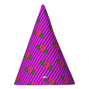 Chapéu De Festa Princesa Rosebud Stripes-4-PAPER PARTITY HATS