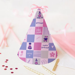 Chapéu De Festa Quadrados de Aniversário Fofos – Padrão Moderno Ro