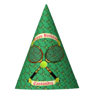 Chapéu De Festa Rackets de tênis e banners de papéis de festa