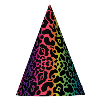 Chapéu De Festa Rainbow Leopard Party Hat