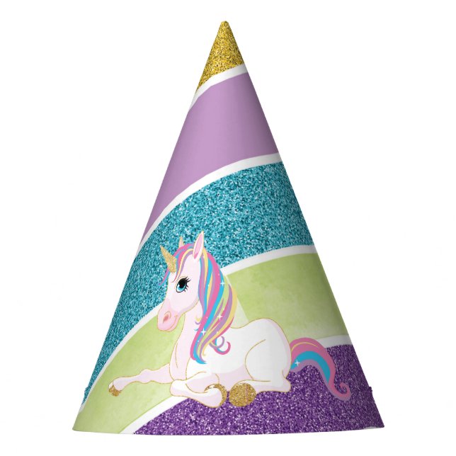 Chapéu De Festa Rainbow Unicorn Magical Birthday (Frente)