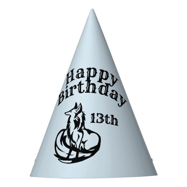 Chapéu De Festa Raposa de Aniversário (Frente)