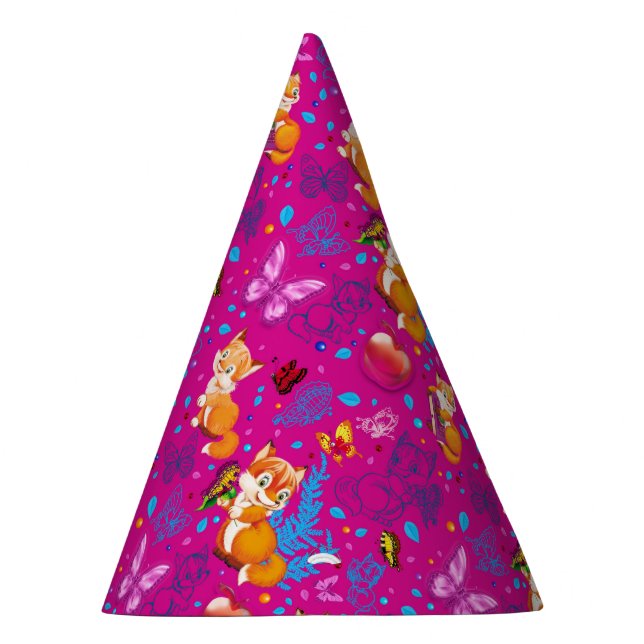 Chapéu De Festa raposa e borboleta (Direita)