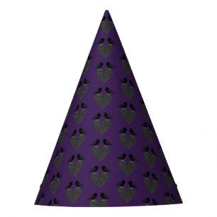 Chapéu De Festa Ravens Góticos e Coração Negra