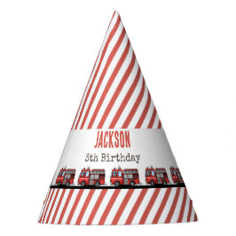 Chapéu De Festa Red Fire Truck Party Décor | Custom Kids Birthday