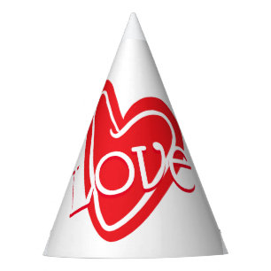 Chapéu De Festa Red Heart LOVE