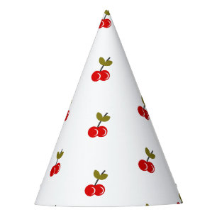 Chapéu De Festa Retro Cherry Berry primeiro aniversario vermelho e