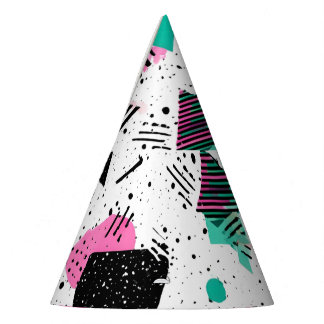 Chapéu De Festa Retro Memphis Geometric Pattern