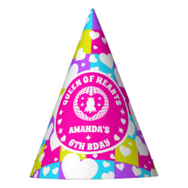 Chapéu De Festa Retro Neon Queen Of Heart Aniversário