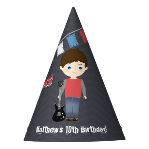 Chapéu De Festa Rock Star Birthday Boy