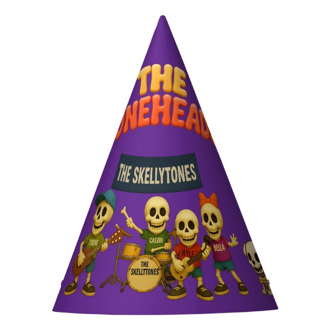 Chapéu De Festa  Rockin’ Party Hat – The Skellytones Edition! (Frente)