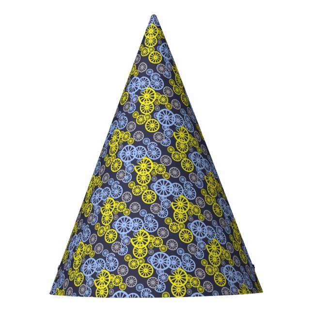 Chapéu De Festa Roda de Círculo de Padrão Funky Feliz Produto (Frente)